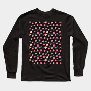 Pretty Cool and Colorful Gradient Pink Small Dot Pattern Long Sleeve T-Shirt